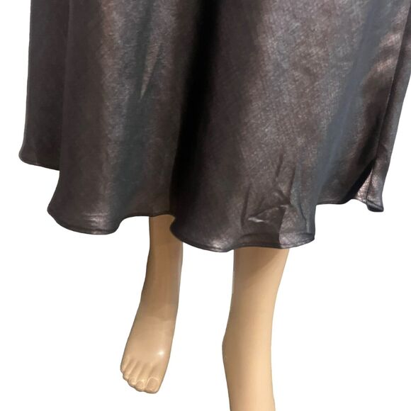 Current Air Metallic Midi Skirt Pull On Minimalist - Picture 3 of 8
